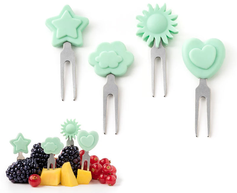 LEKKABOX - Bento Picks Stainless Steel - 4 Set