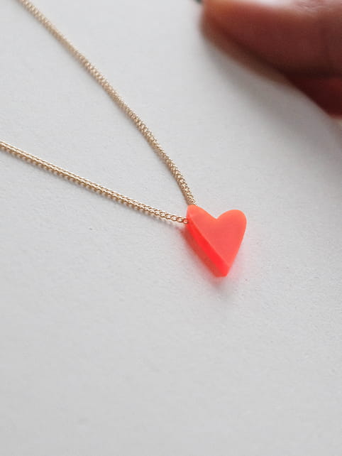 TURINA - Necklace #lovedbyme TURINA edition lovedbyme - Fluo red