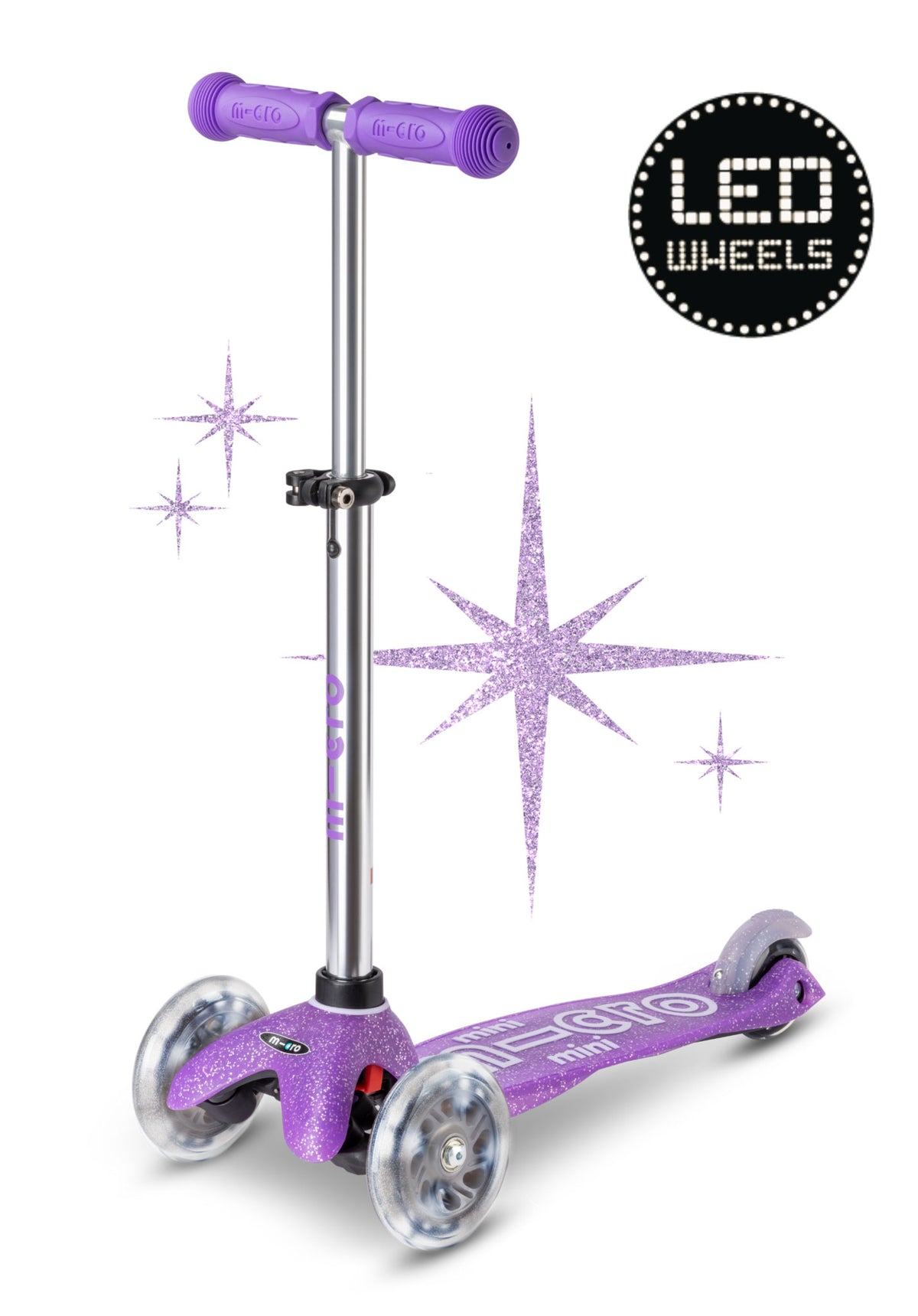 MICRO STEP - Mini micro step Deluxe Fairy glitter LED - Paars