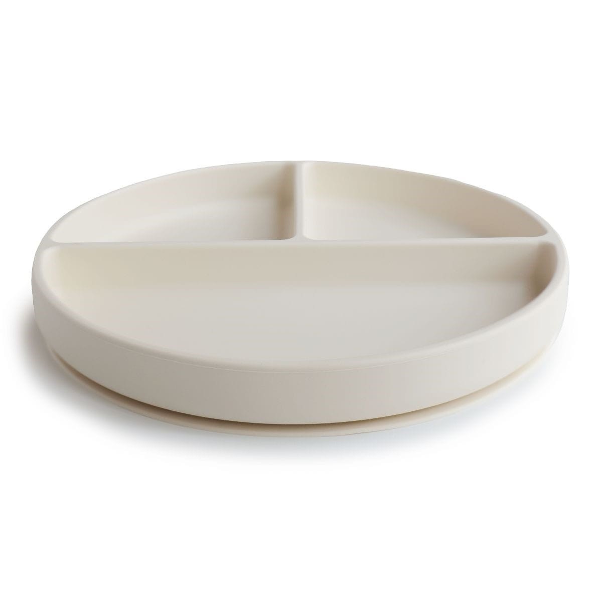 MUSHIE - Siliconen bord met zuignap - Ivory