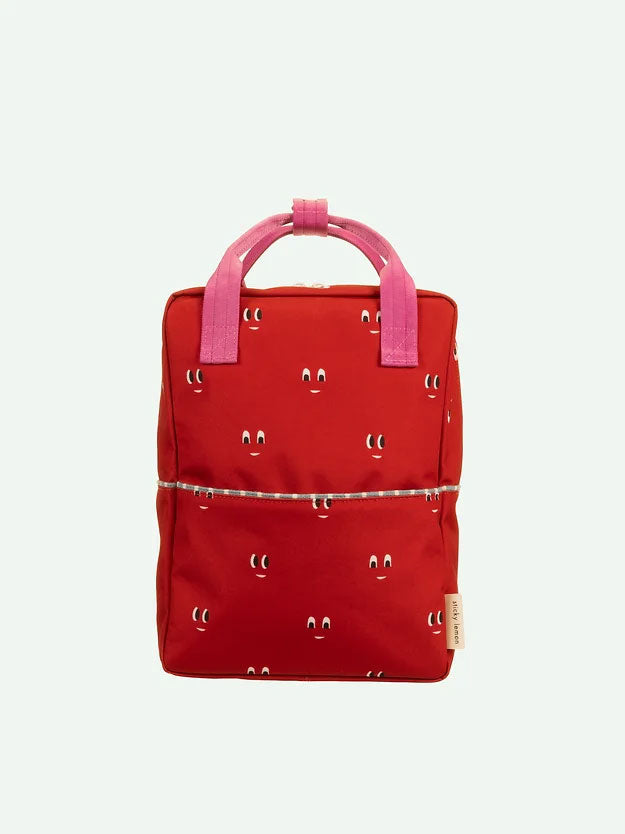 STICKY LEMON - Rugzak medium | better together | special edition | eyes | basketball red