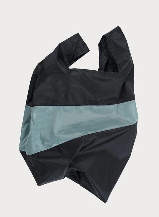 SUSAN BIJL - The New Shopping Bag LARGE - Black & Grey