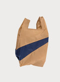 SUSAN BIJL - The New Shopping Bag MEDIUM - Camel & Navy