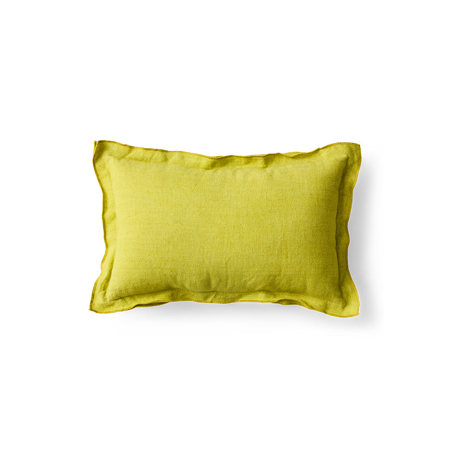 HK LIVING - Linen cushion, lemongrass 50x30cm
