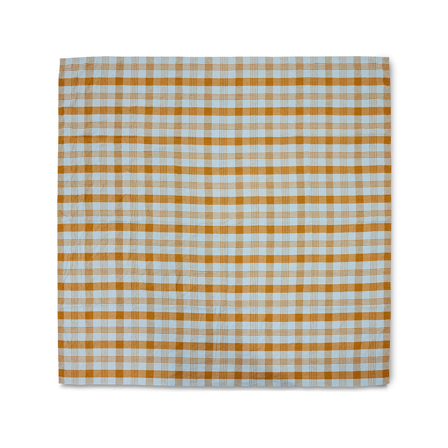HK LIVING - Vida check table cloth Amber/blue