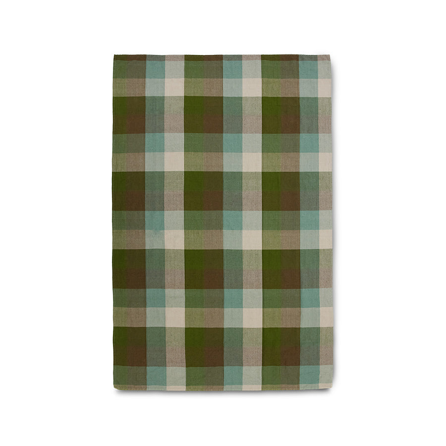HK LIVING - Vida check table cloth Mint/olive