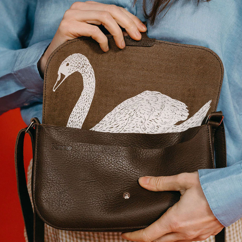 KEECIE - Tas - Wild Swan - Dark Brown Used Look
