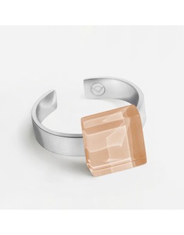 ALEXASCHA - Ring with glass stone - Sandbrown