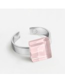 ALEXASCHA - Ring with glass stone - Sand Pink