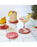 AVEVA DESIGN - WOOL COASTER Smiley - 4-pack