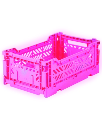 AYKASA - Folding crate Mini - Neon pink