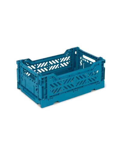 AYKASA - Folding crate Mini - Peacock green