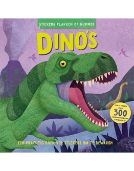 Kinderboek - Stickers plakken op nummer - Dino's