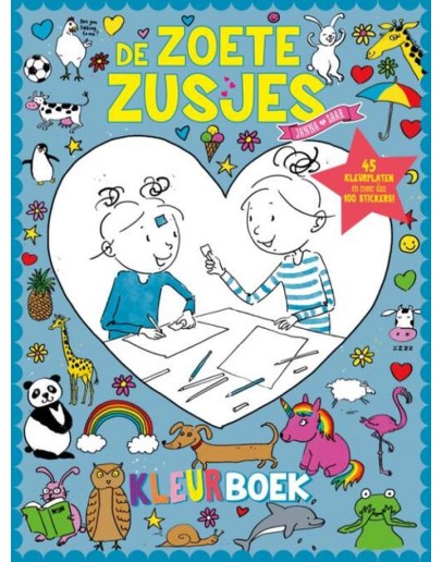 De Zoete Zusjes kleurboek met meer dan 100 stickers