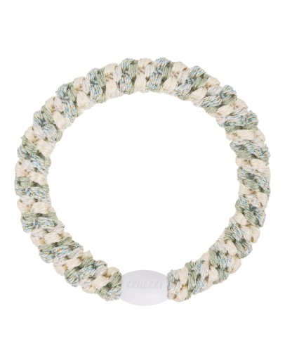 BonDep - Knekki haarelastiek Mix ivory glitter dusty lind green