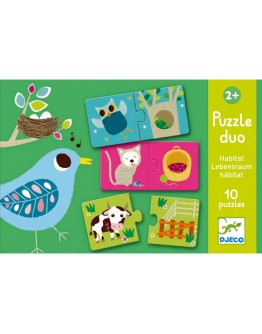 DJECO - Puzzel duo Habitat - 2jr+