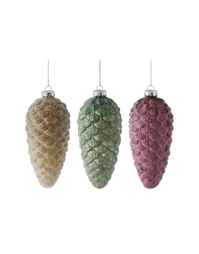 GIFTCOMPANY - Christmas hanger Pinecone - Beige/green/lilac