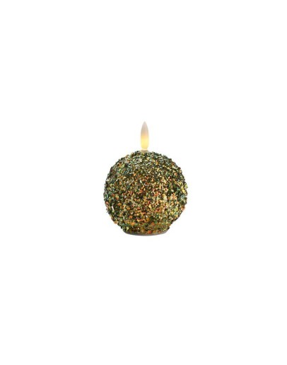 GIFTCOMPANY - Seoul Glass ball led candle - Glitter/gold/multicolor