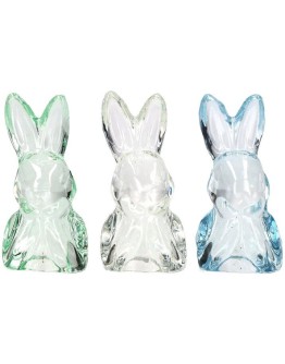 GIFTCOMPANY - Honey bunny bust glass - Clear/Light blue/Light green