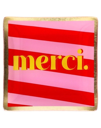 GIFTCOMPANY - Love plate - Merci pink/red