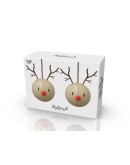 HOPTIMIST - Reindeer Ornament - Set van 2 stuks - Latte