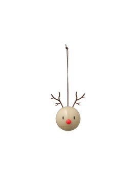 HOPTIMIST - Reindeer Ornament - Set van 2 stuks - Latte