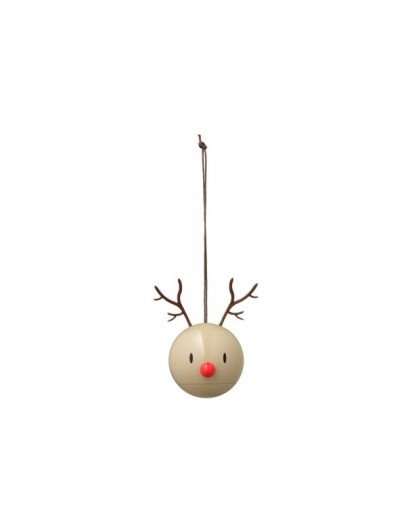 HOPTIMIST - Reindeer Ornament - Set van 2 stuks - Latte