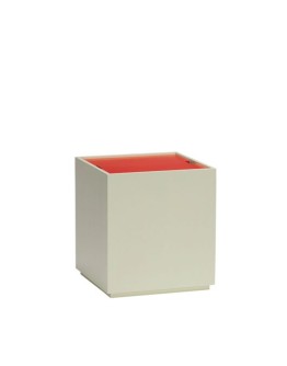 HÜBSCH - Vault Side Table/Storage Box Light green/Red
