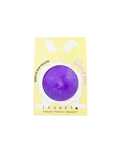 INUWET - Glitter Fizzer Bath Bomb - Bubble gum / purple