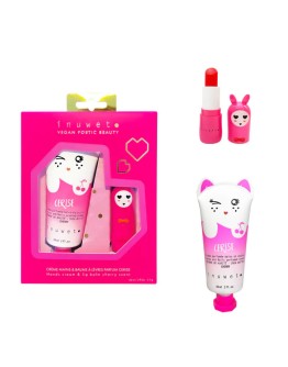 INUWET - Cherry Set Hand Cream + Lip Balm