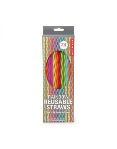 KIKKERLAND - Rainbow Reusable Straws 