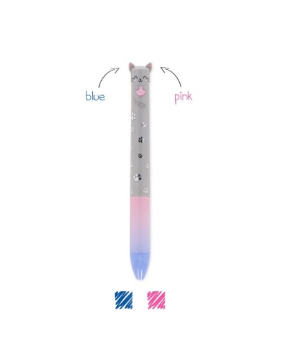 LEGAMI - Two Colour Ballpoint Pen - Click&Clack - Kitty