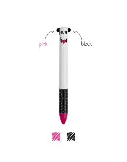 LEGAMI - Two Colour Ballpoint Pen - Click&Clack - Panda