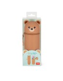 LEGAMI - Pencil Case 2 in 1 soft silicone - Kawaii - Teddy Bear