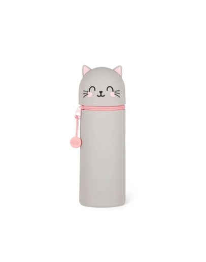 LEGAMI - Pencil Case 2 in 1 soft silicone - Kawaii - Kitty