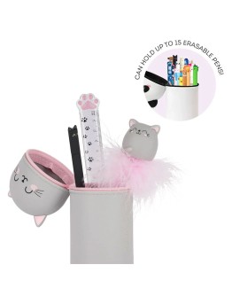 LEGAMI - Pencil Case 2 in 1 soft silicone - Kawaii - Kitty