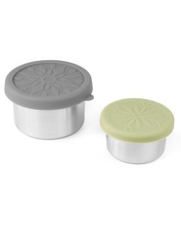 LEKKABOX - Set van twee RVS mini boxjes lekvrij - Stone