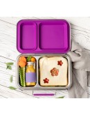 LEKKABOX - RVS Lunchbox DUO Paars - 750 ml