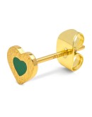 LULU COPENHAGEN - Color Heart 1 pcs - Gold plated Green