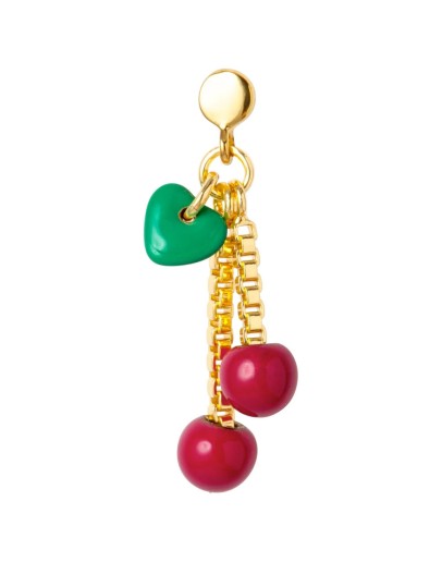 LULU COPENHAGEN - Cherry earring 1 pcs - Ruby Red