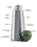 LUND - Skittle Bottle - Stainles steel & Khaki - 500ml