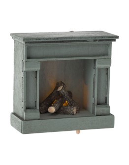 MAILEG - Fireplace, Mouse - Blue