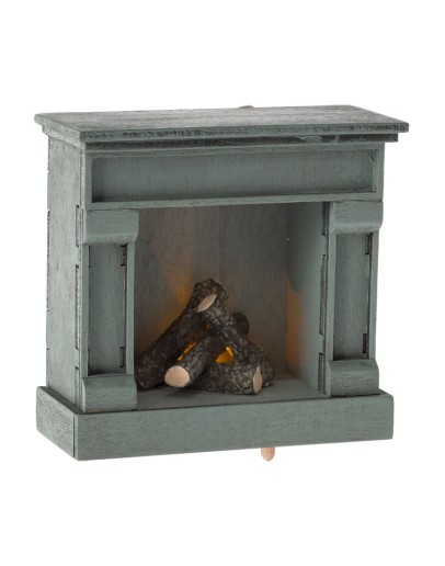 MAILEG - Fireplace, Mouse - Blue