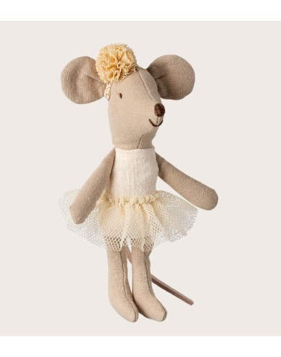 MAILEG - Ballerina mouse, Little sister - Off white