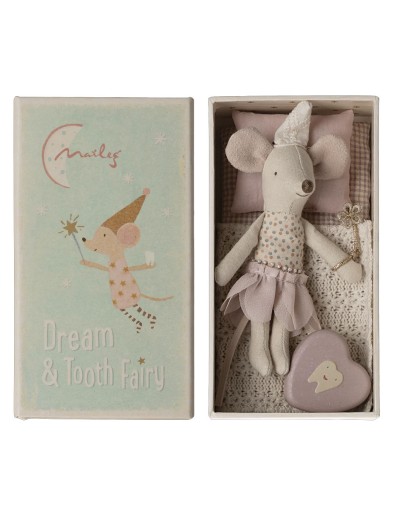 MAILEG - Tooth fairy mouse, Little sister in matchbox