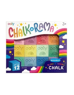 OOLY - Chalk-O-Rama Block Sidewalk Chalk (Set of 12)