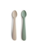 MUSHIE - Baby spoon set - Cambridge blue/Shifting sand