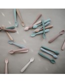 MUSHIE - Baby spoon set - Cambridge blue/Shifting sand