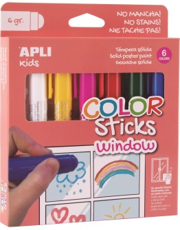 APLI - Color stick voor raam 6 kleuren