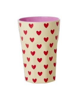 RICE - Large Melamine Beker - Darling hearts Print